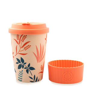 Bamboo Eco Cup 400ml Flowers