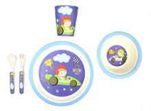 Load image into Gallery viewer, Bamboo Kids 5 Piece Meal Set Race Car

