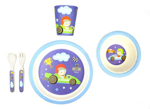 Bamboo Kids 5 Piece Meal Set Race Car