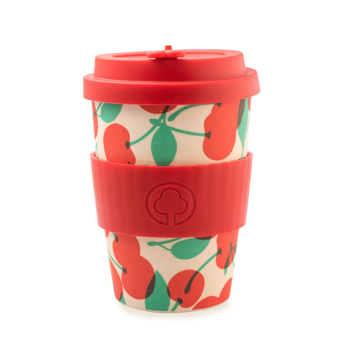 Bamboo Eco Cup 400ml Red Cherry