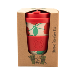 Bamboo Eco Cup 400ml Red Cherry
